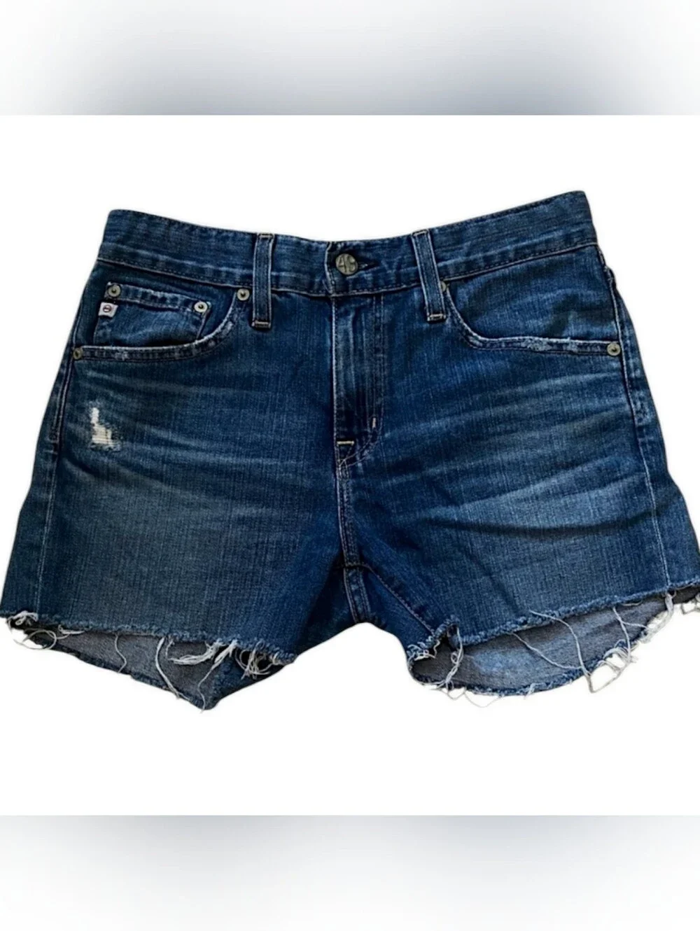 Ag Adriano Goldschmied Ex-boyfriend Slim Cut-off Denim Cutoff Shorts - Size 26